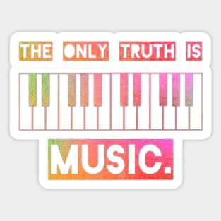 Music Quote Rainbow Piano Sticker